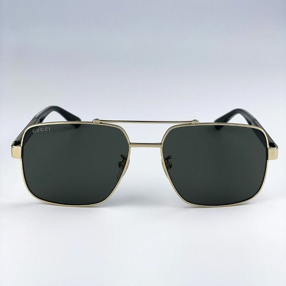 NEW Gucci GG0529S 001 Gold Black Grey Oversized Pilot Unisex Sunglasses main image 5